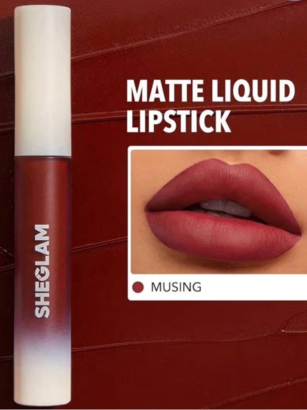 SHEGLAM Matte Allure Liquid Lipstick Long Lasting High Pigment Lipstick Musing